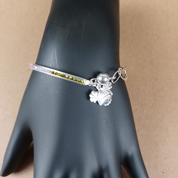 925 sterling silver bracelet with yellow, white and pink zircon and girl charm‎ - Picture 6 of 16